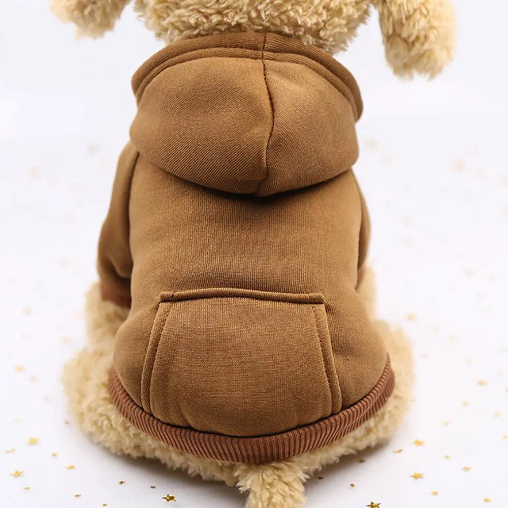 Pet Two-legged Hooded Sweatshirt With Pocket.