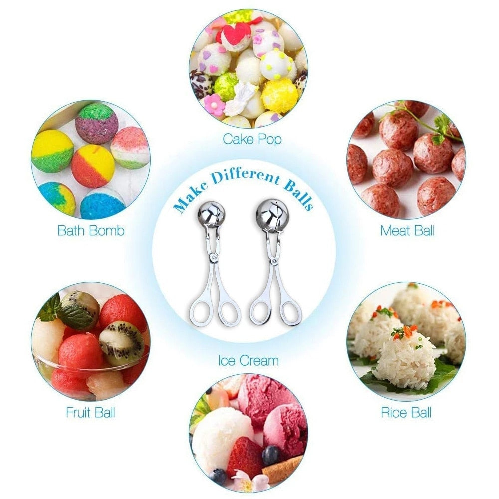 Stainless Steel Meatball Shaper Or Fruit Scoop.