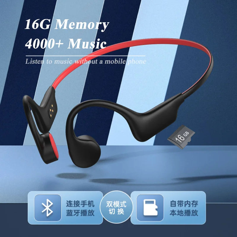Bone Conduction  Bluetooth MP3-IPX8 Wireless Headset Waterproof For Swimming