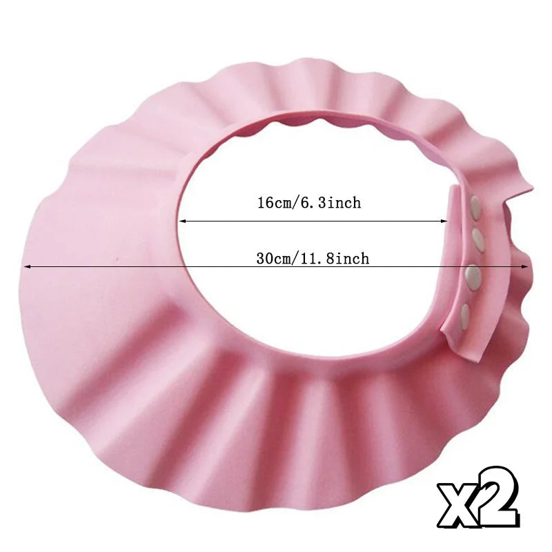 1/2/3PCS Adjustable Baby Shower Cap