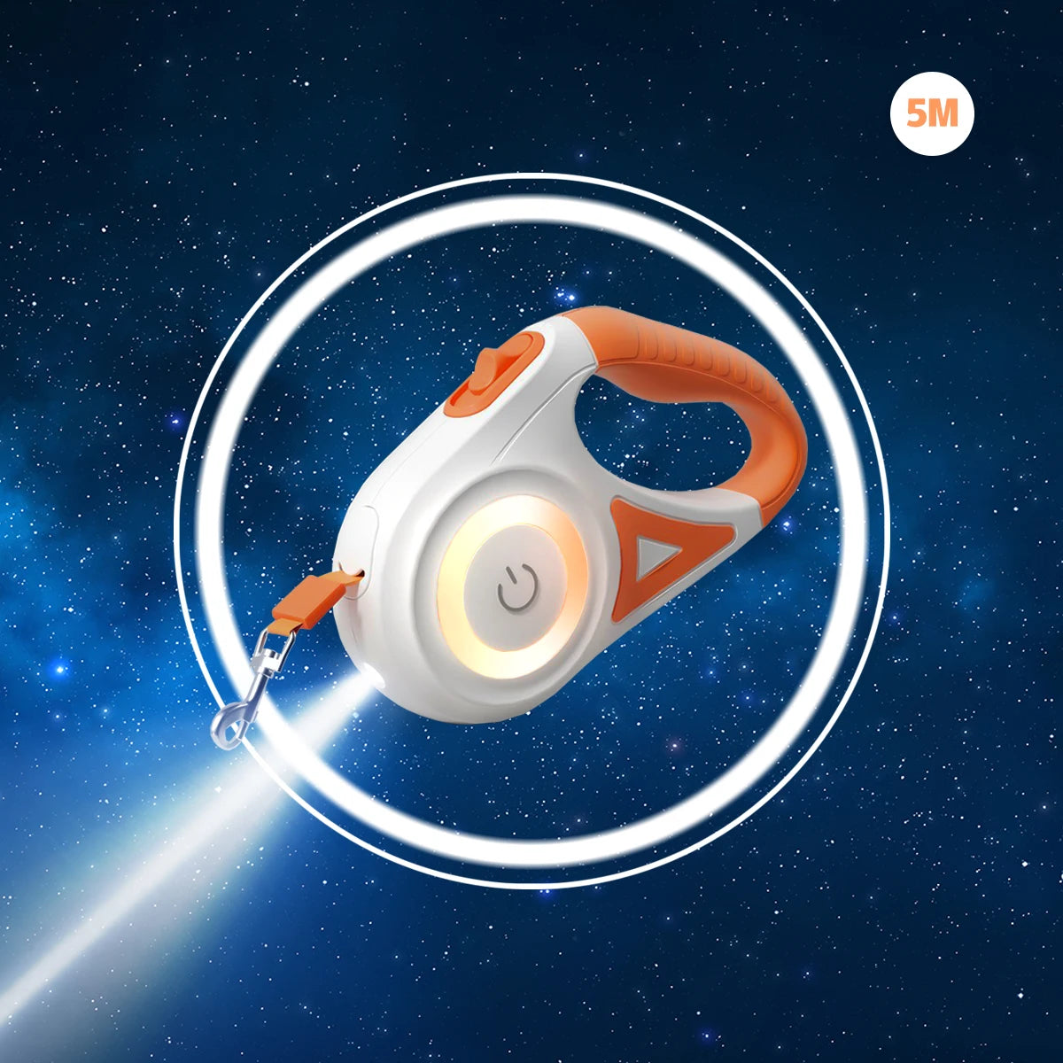 LED Retractable Dog Leash with light for Small To Medium Pets