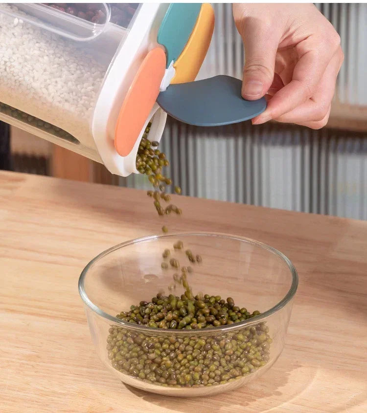 4 Grids Sealed Plastic Storage Container