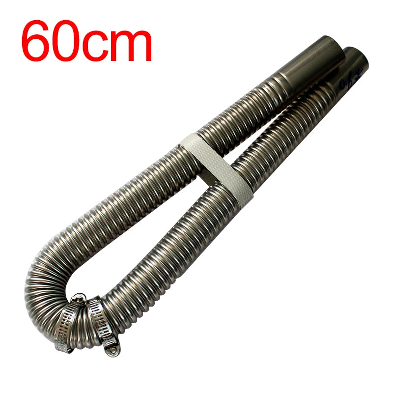 60cm 100cm 120cm 150cm 200cm 250cm 300cm Stainless Steel Exhaust Pipe For Air Diesel Parking Heater