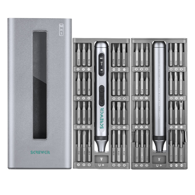 Precision Electric Screwdriver Kit With Adjustable Torque. Type C Fast Charging.