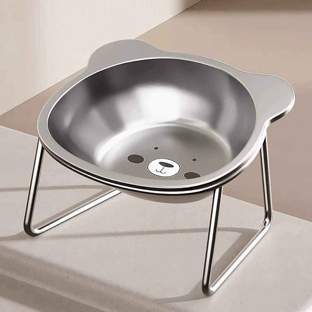 Raised Stainless Steel Pet Bowls