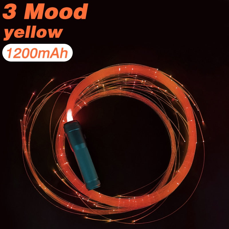 Led Multicolor Glowing Fiber Optic Disco Dance Light Whips with Multicolor Glowing light and 360° Swivel.