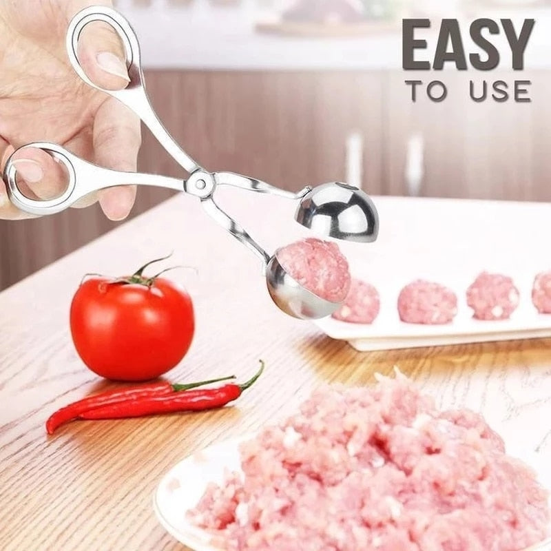 Stainless Steel Meatball Shaper Or Fruit Scoop.