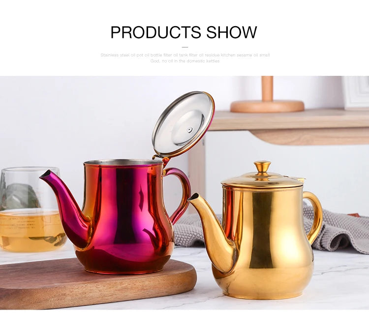 Stainless Steel Tea Pot With FIlter