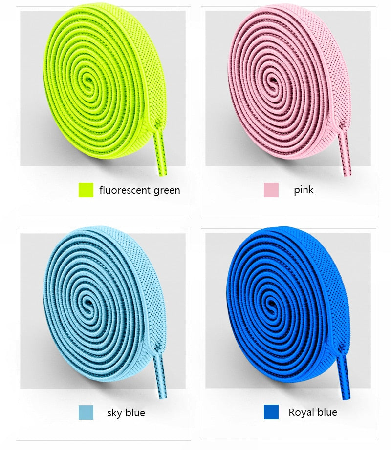 8MM Widened Flat Press Lock Shoelaces.