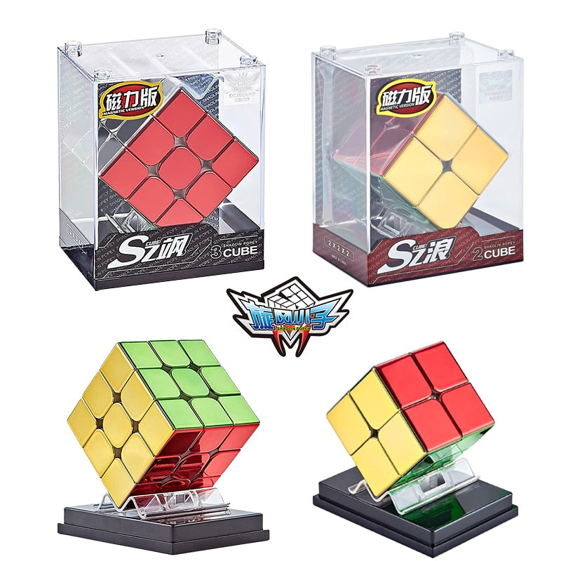 Cyclone Boys Plating 3x3x3 2x2 Magnetic Magic Puzzle Cube.