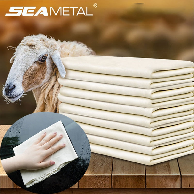 Natural Sheepskin Chamois Car Care Cleaning Towel.