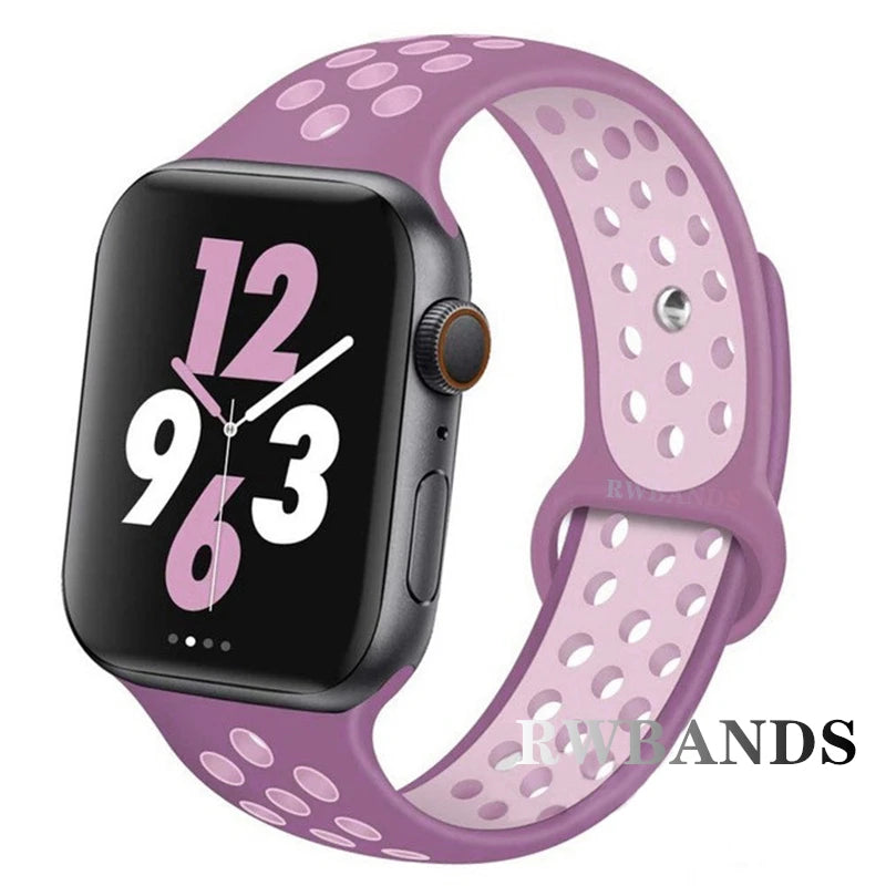 Sport Strap for Apple Watch Band 46mm 44mm 40mm 42-38-41mm 45mm Series 10 9 8 7 6 SE 5 3 Ultra 2 49mm