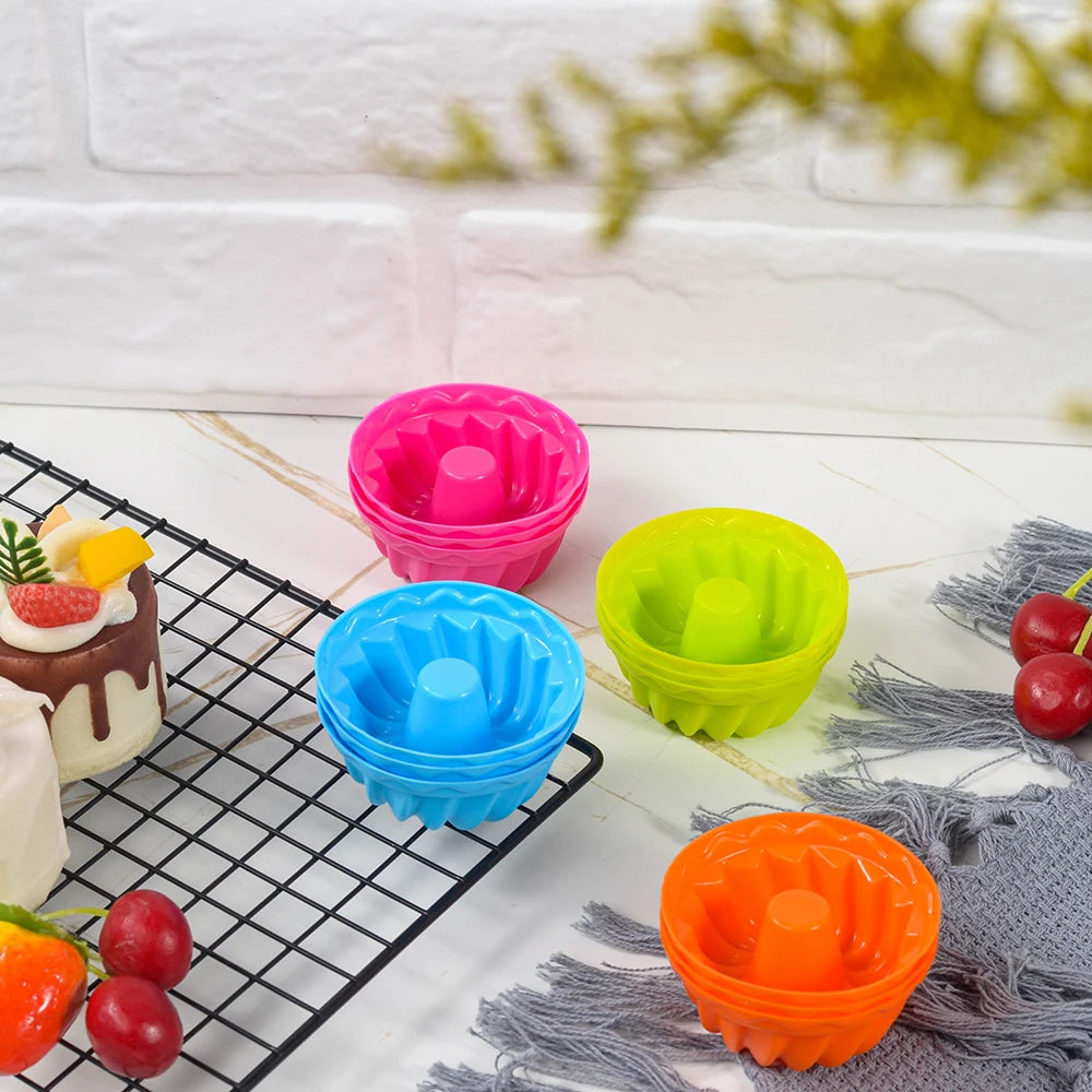 6PCS Silicone High Temperature Easy To Release Baking Cake Molds