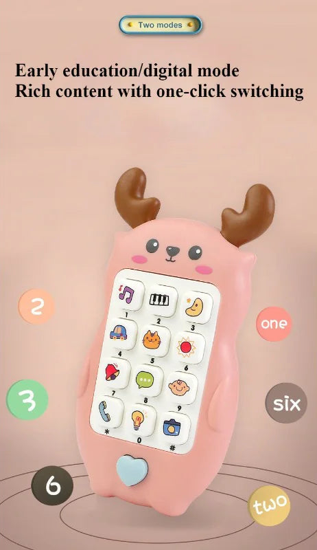 Children's Soft Plastic Music And Light Simulation Mobile Phone
