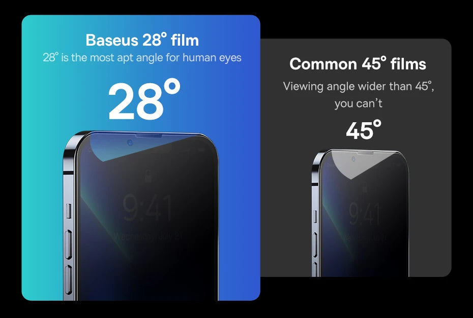 Baseus 0.4mm Corning Tempered Glass Screen Protector For iPhone 16 15 14 13 Pro Max