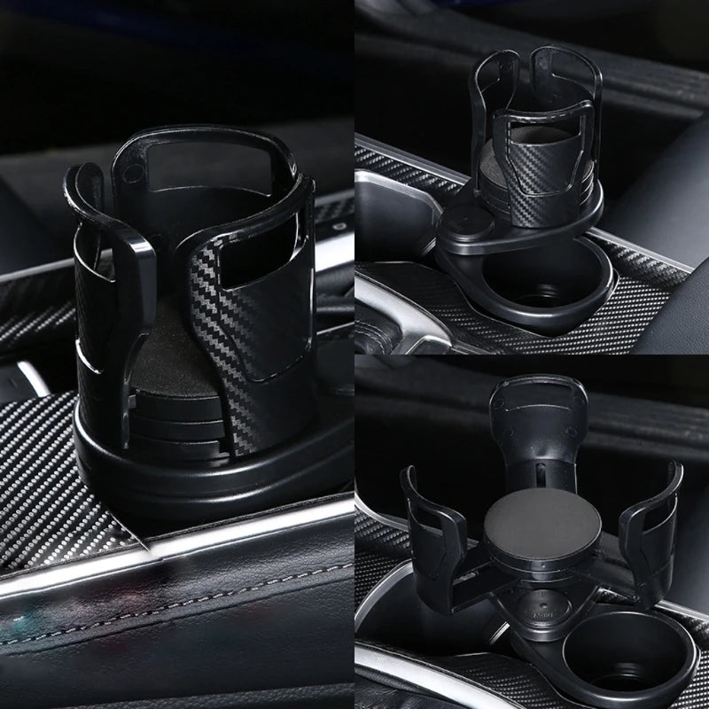 2 in 1 Adjustable Car Cup Holder With 360 Rotating Expander Adapter