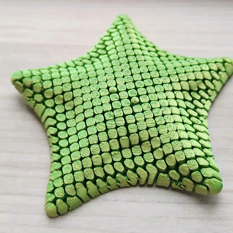 3D Printed Articulated Starfish Stress Relief Fidget Toy For Kids and Adults