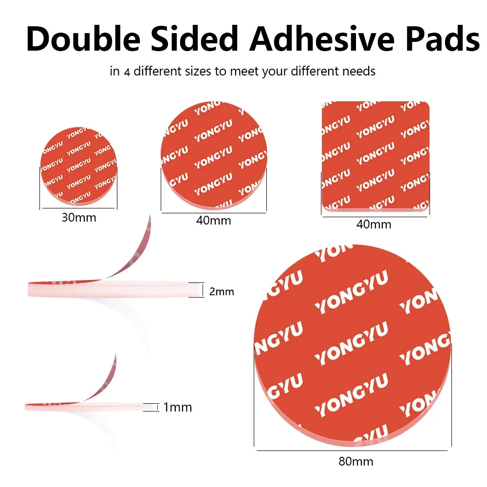 10PCS Double Sided Heavy Duty 40/80MM Clear Removable Tape