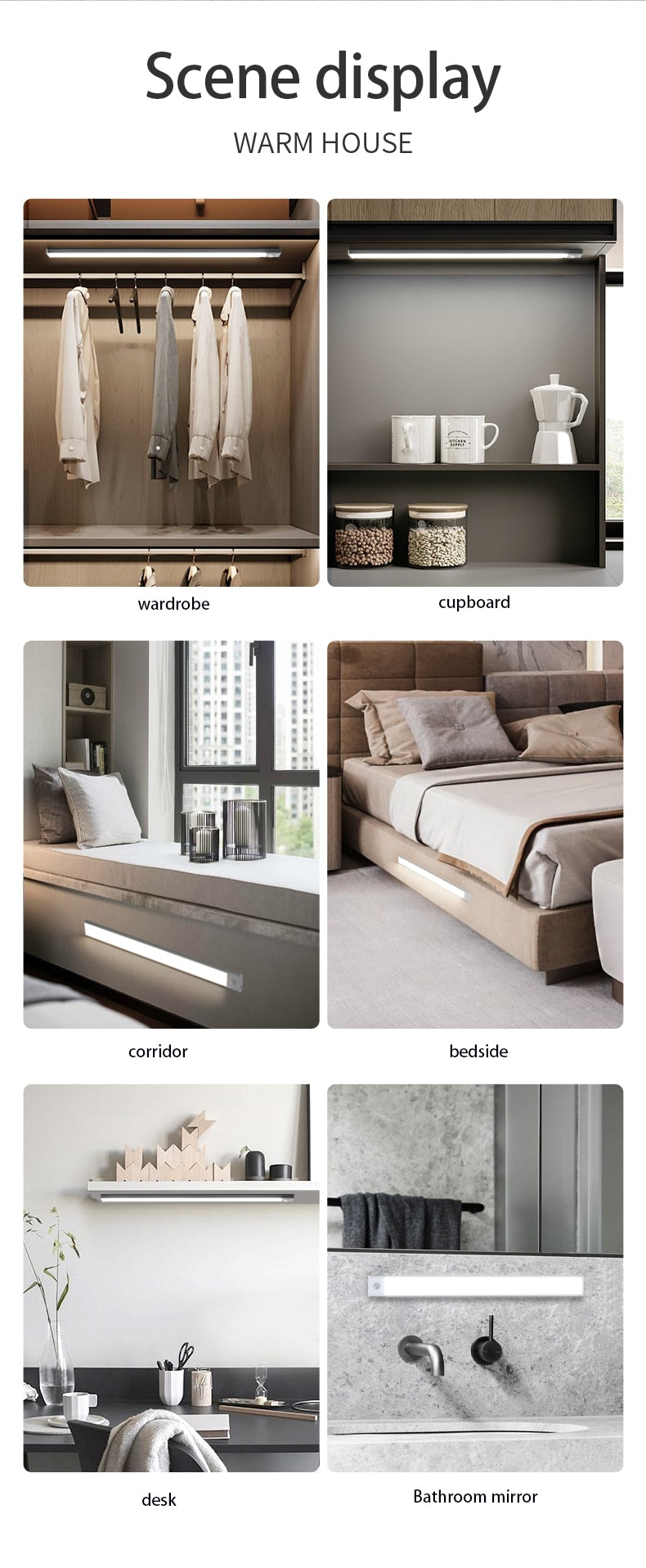 Magnetic, LED Motion Sensor Night light. Great for Under Kitchen Cabinets And Closets.