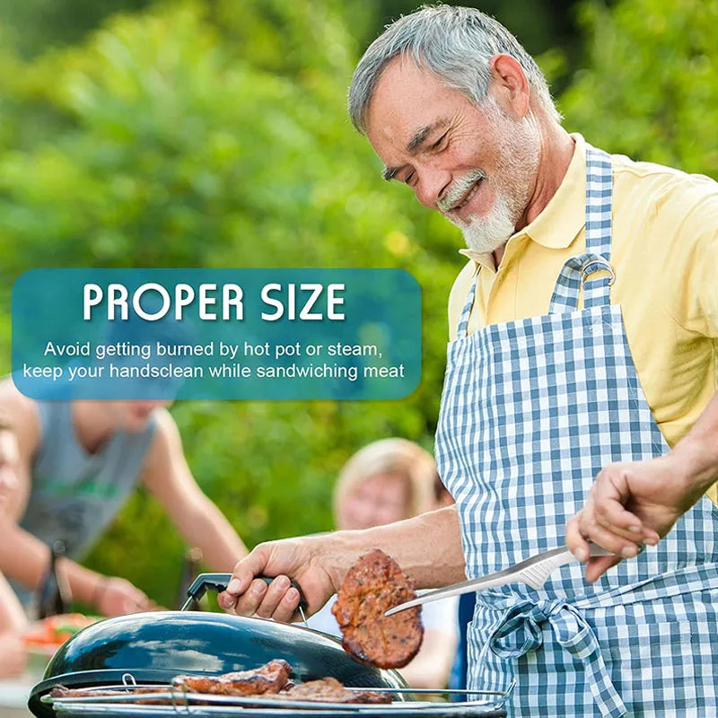 Non Slip Stainless Steel Tongs for Serving Food