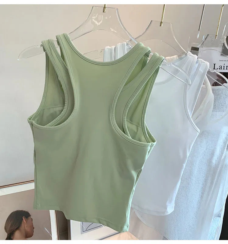 Women Sports Halter With Inner Padded Bra