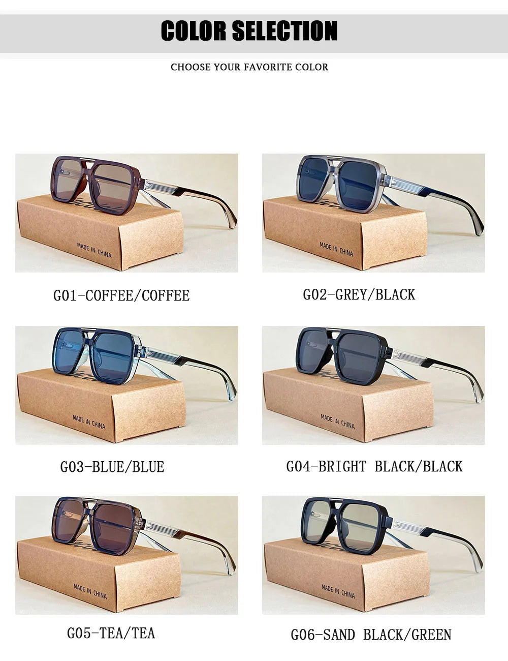 Men Or Women's Square UV400 Sunglasses