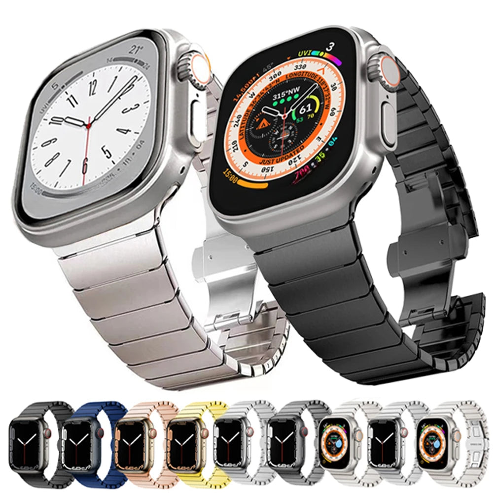 Stainless Steel Bracelet For Apple Watch Ultra 2 band 49mm 45mm 41mm 42mm 44 40mm OR Metal strap for iwatch 9 8 7 6 5 4 3 SE Correa
