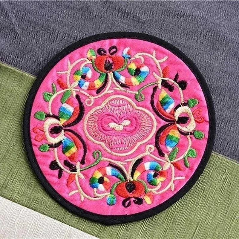 4PCS/set Embroidery Cloth Protective Coaster Mats