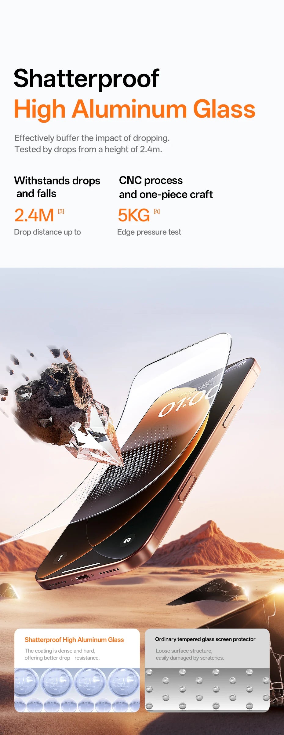 Baseus Tempered HD Screen Protector For iPhone 17 16 15 14 13 12 Pro Max