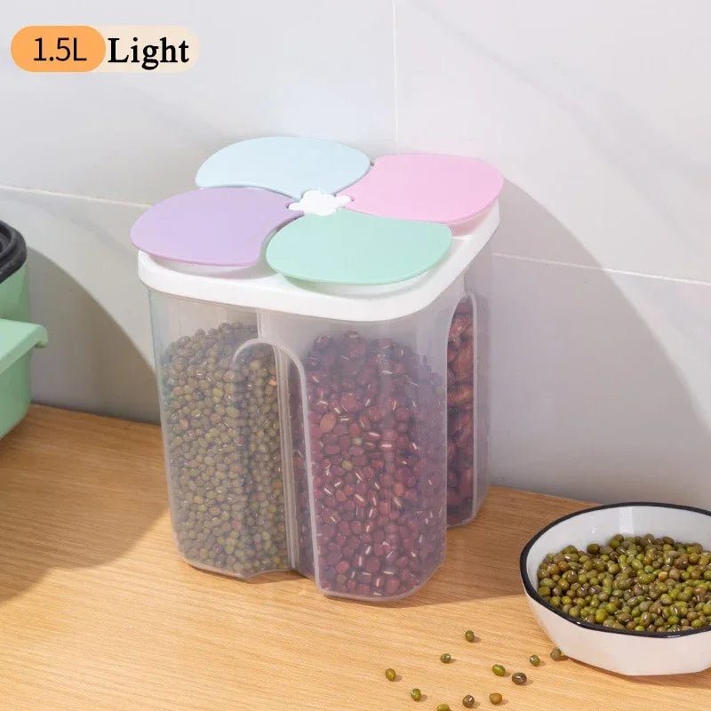 4 Grids Sealed Plastic Storage Container