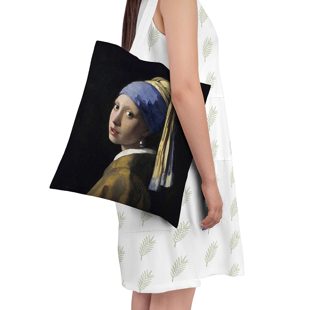 Van Gogh Oil Painting Canvas Shoulder Bags.