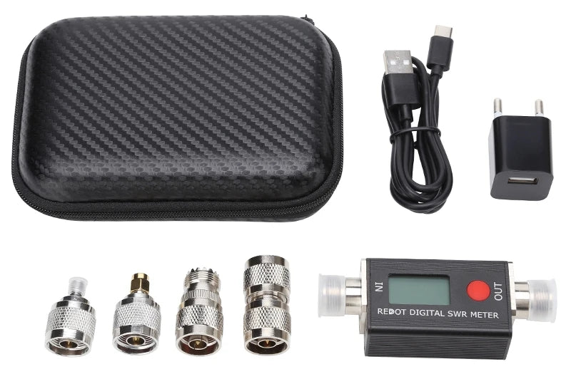 REDOT RD106P Digital SWR Meter SWR&Power Meter 120W FMB VHF UHF80-999MHz Standing-wave Ratio 1.00-99.9 Support DMR Walkie Talkie