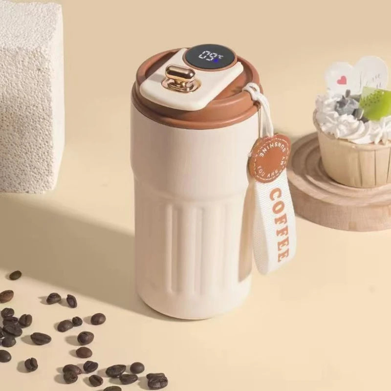 450ml Temperature Display Thermos Premium Stainless Steel Coffee Cup