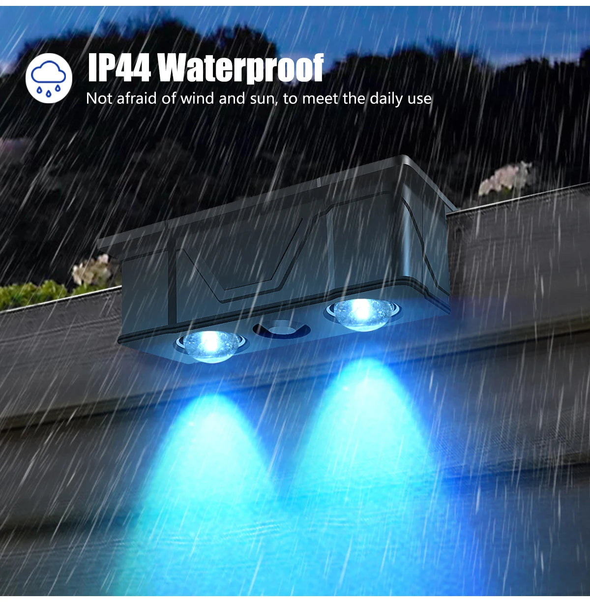 Waterproof Solar RGB Or Yellow Lights for Step Fence Or Railing