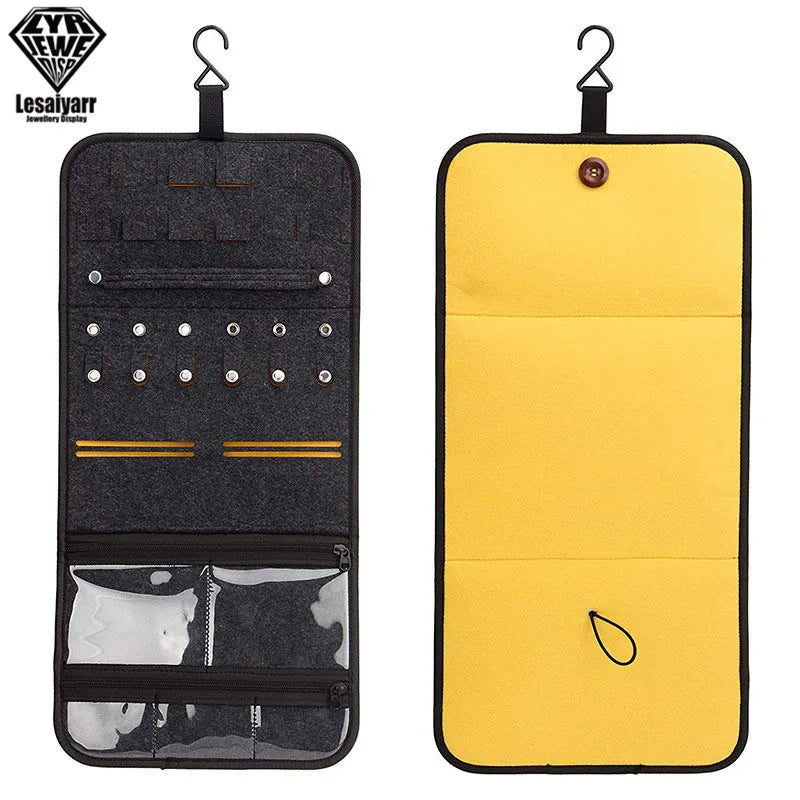 Foldable Jewelry Organizer Bag With Hanger