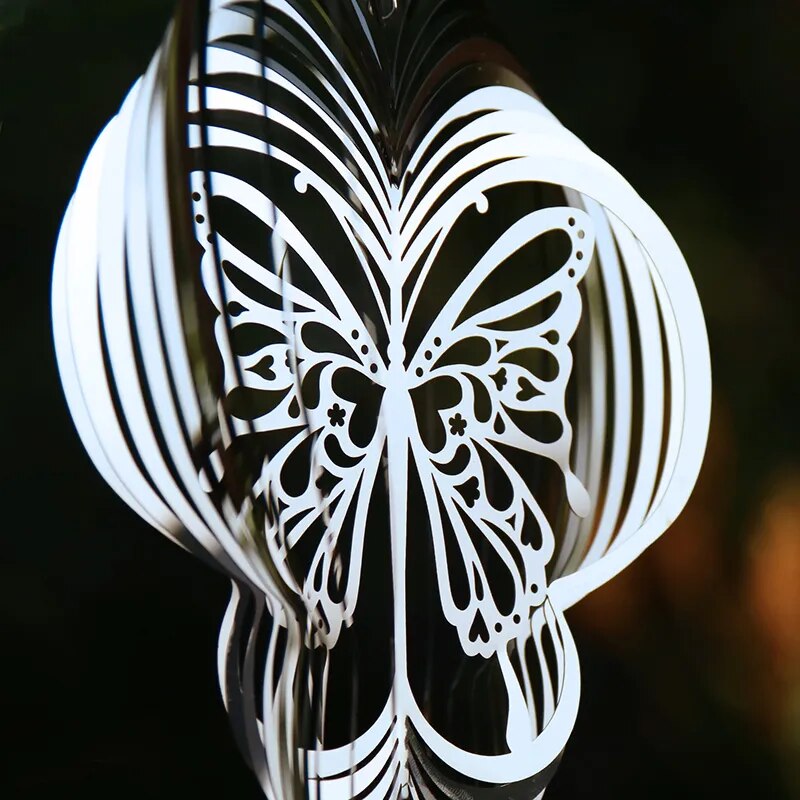 3D Rotating Butterfly Wind Spinner.