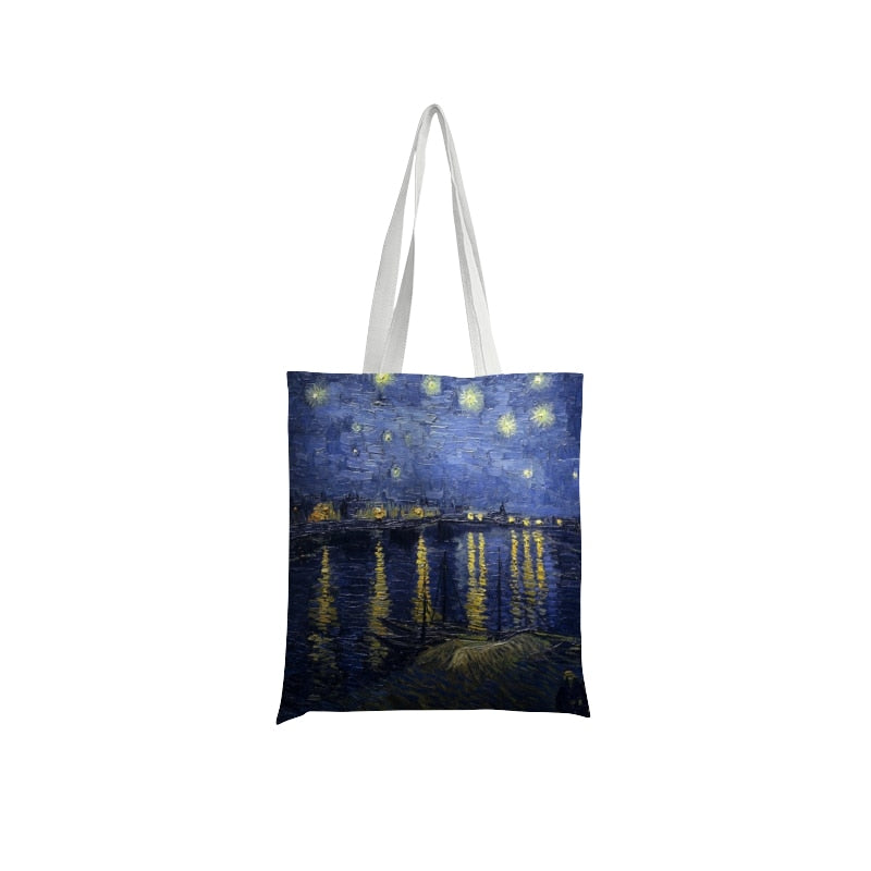 Van Gogh Oil Painting Canvas Shoulder Bags.