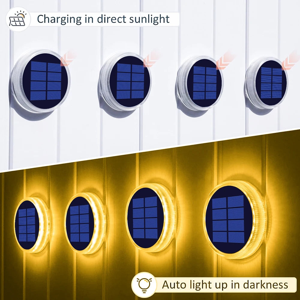 Solar Waterproof LED Dock Lighting IP68 Auto On/Off For Garden Or Driveway