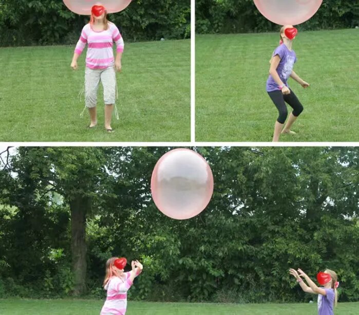 Children's outdoor water bubble ball toy.