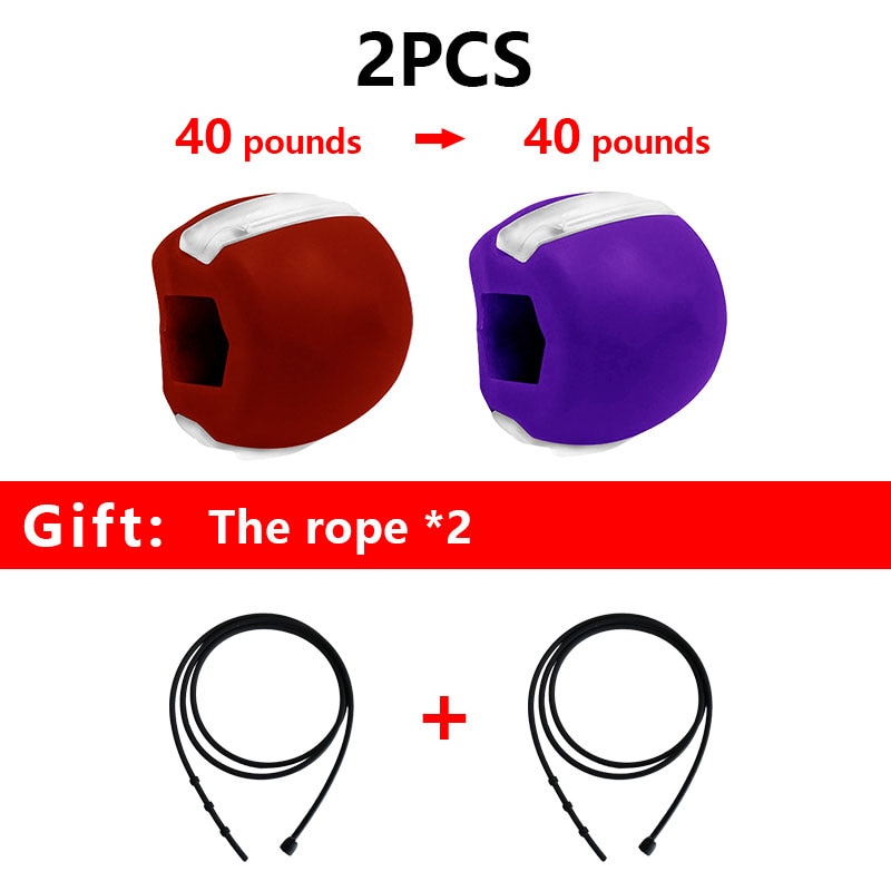 Food-grade Silica Gel Jaw Exercise Line Ball Muscle Trainin Fitness Ball Neck Face Toning Jaw Muscle Training Face lift