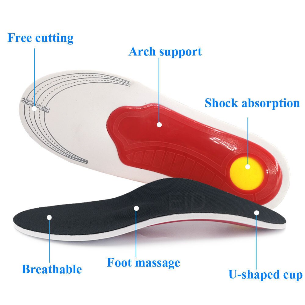 Unisex EiD Premium Orthotic Gel High Arch Support Insoles.