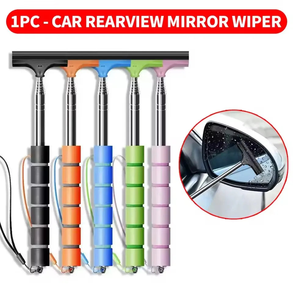 Retractable Rubber Rearview Mirror Squeegee