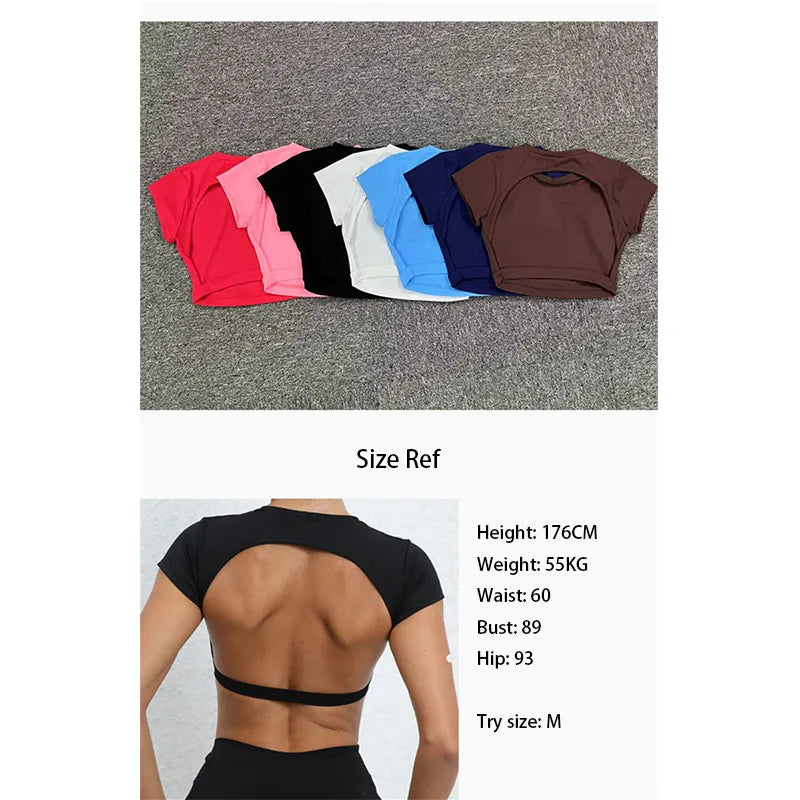 Hearuisavy Sports Backless, Breathable Yoga Shirt