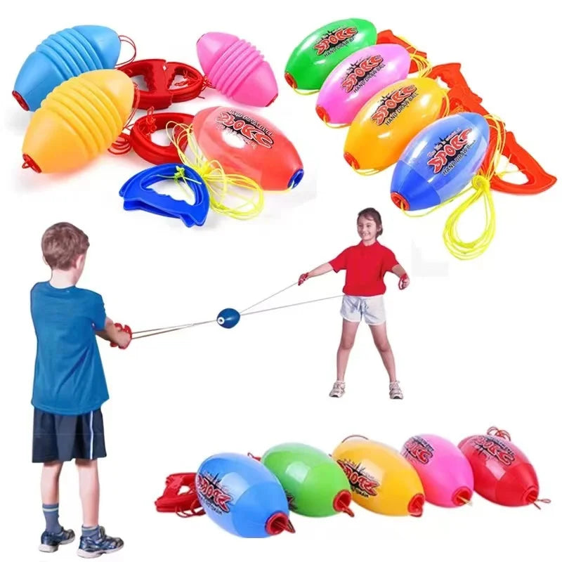 Children's Hand Pulled Elasticity Shuttle Ball For Arm Strength