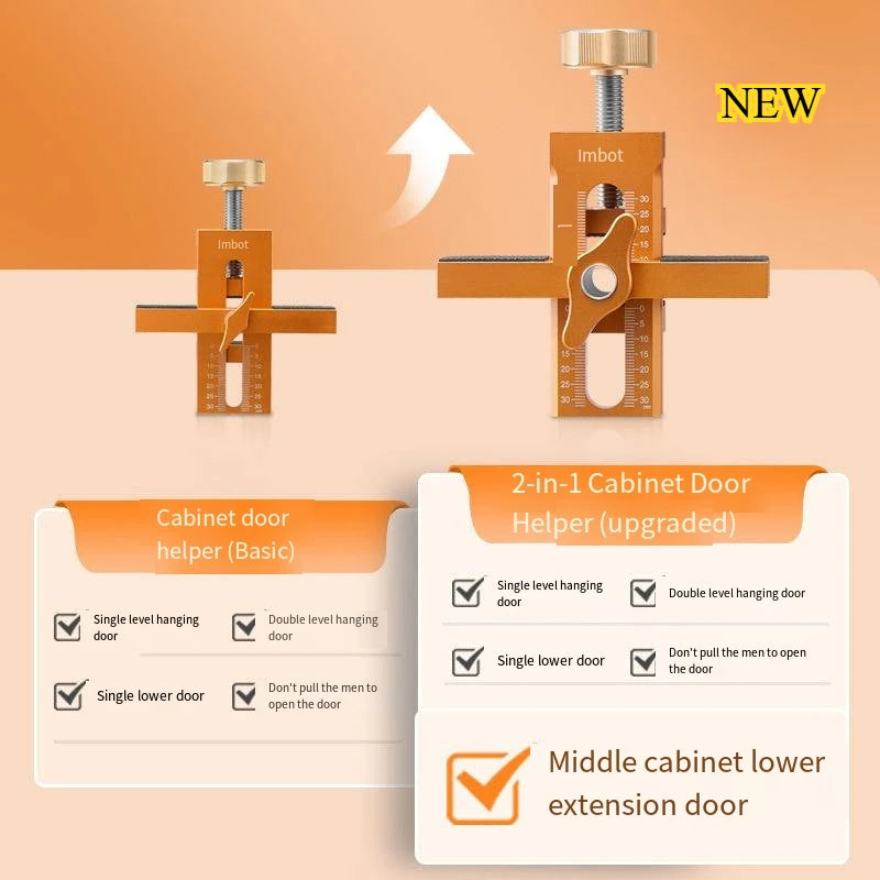 2 in 1 Woodworking Cabinet Door Installation Rebounding Device Drilling Tool