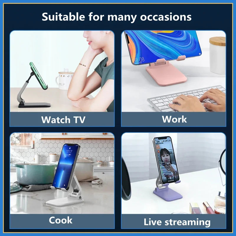 Foldable Metal Desktop Stand For Mobile Phone, iPad  Or Tablet