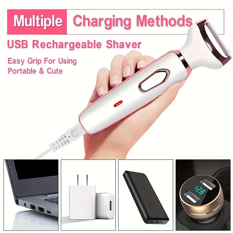 4-in-1 Ladies Multifunctional Electric USB Charging Hair Remover
