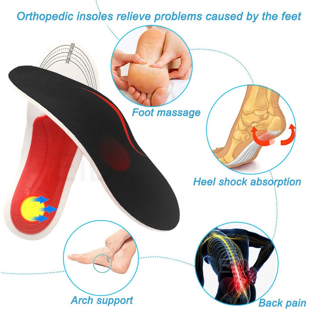 Unisex EiD Premium Orthotic Gel High Arch Support Insoles.