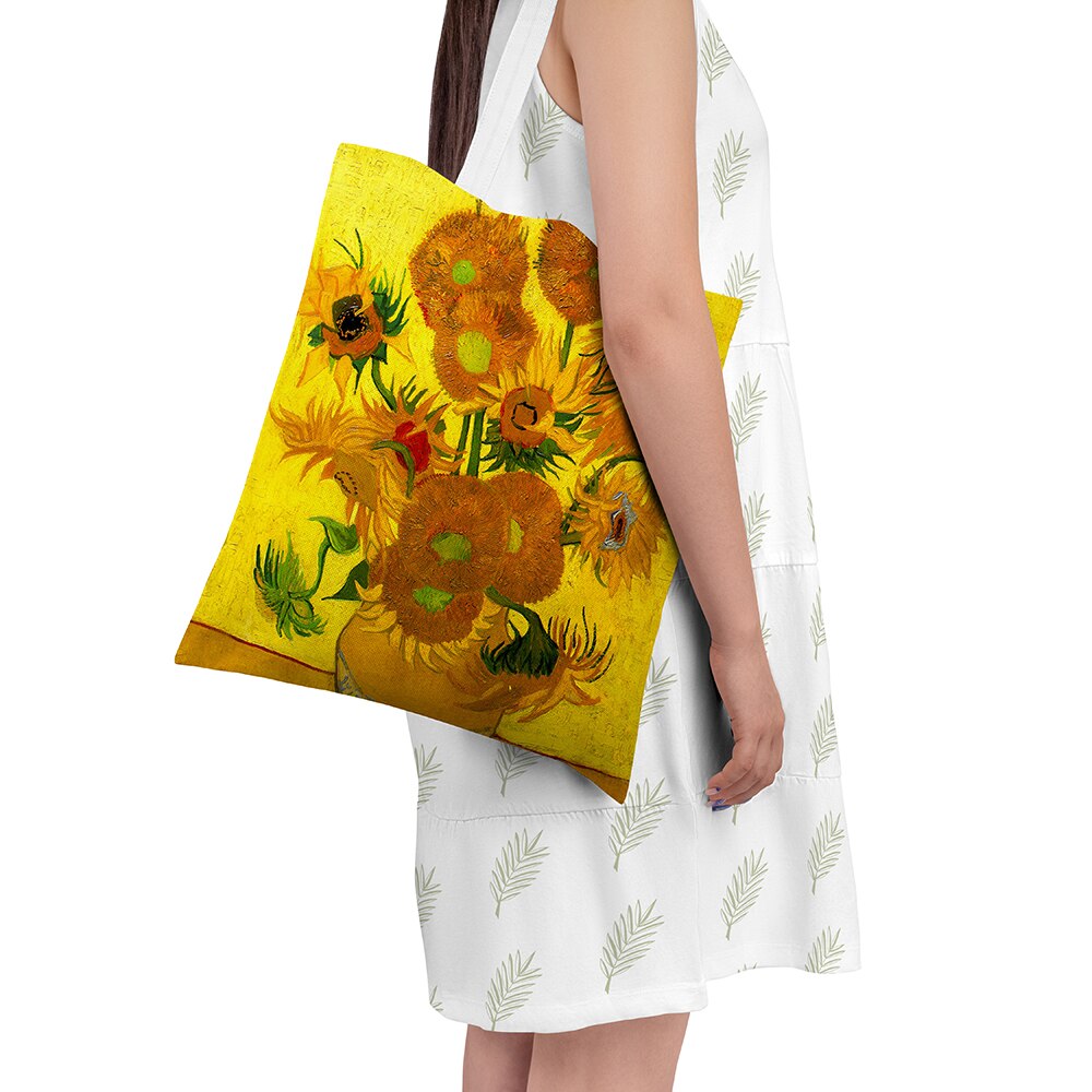 Van Gogh Oil Painting Canvas Shoulder Bags.
