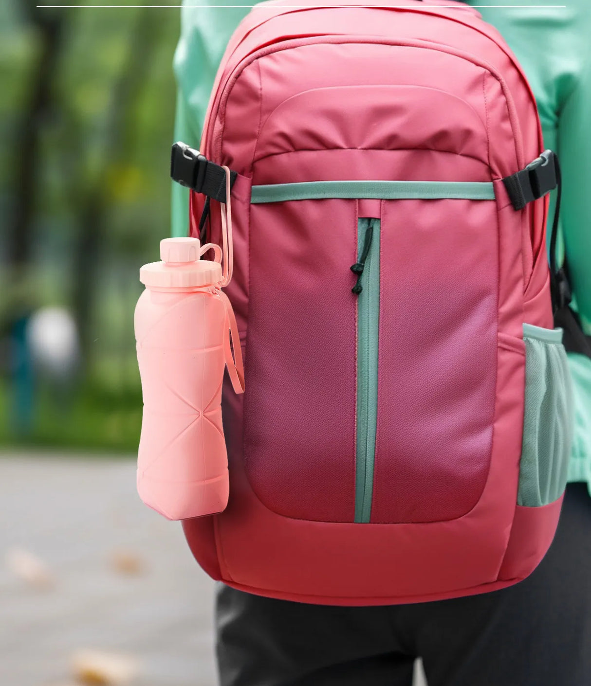 600ml Folding Silicone Sports Water Bottle.